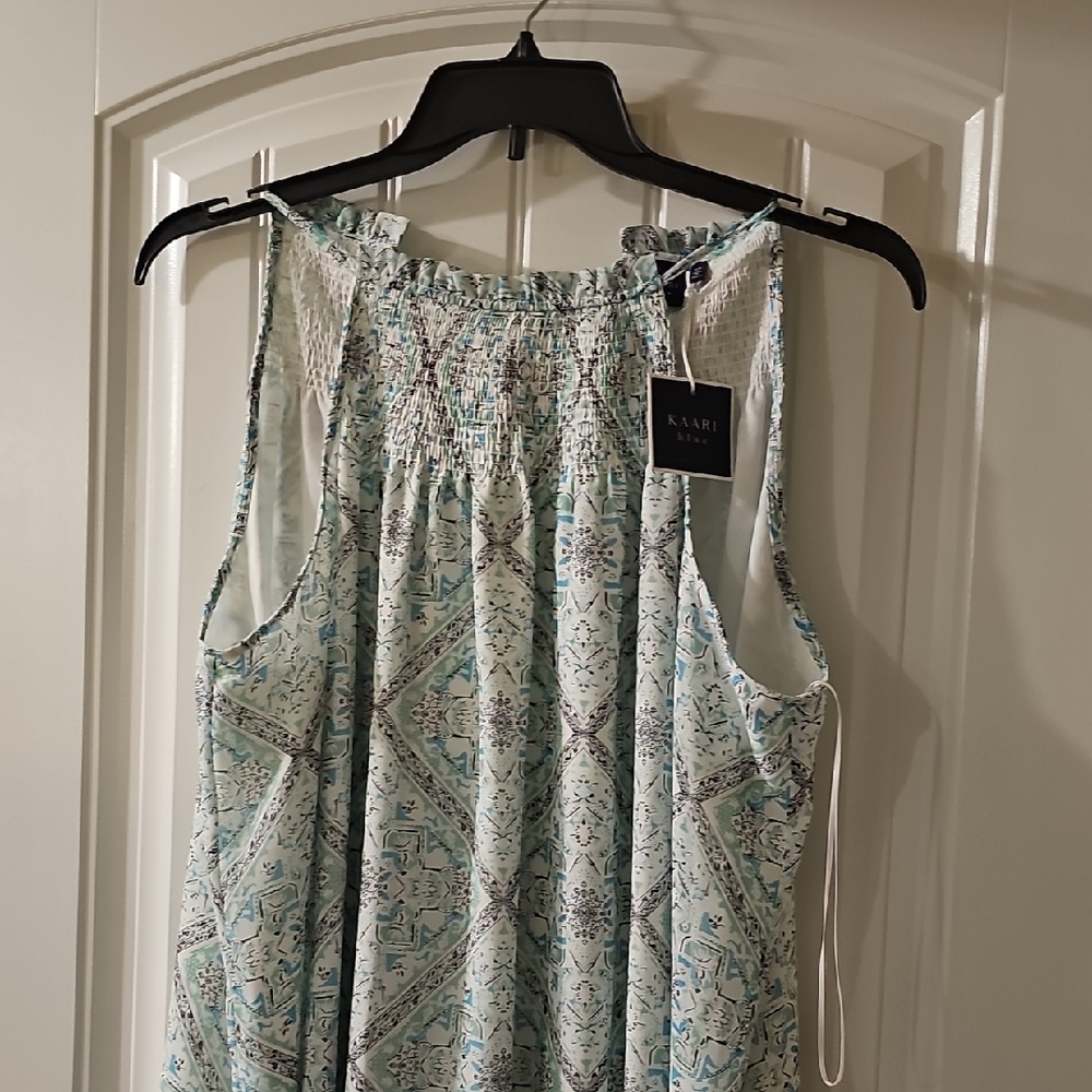 Blue and White Women's Dress